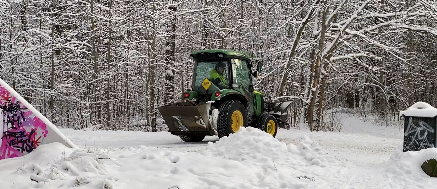 Traktor som sandar, halkstopp