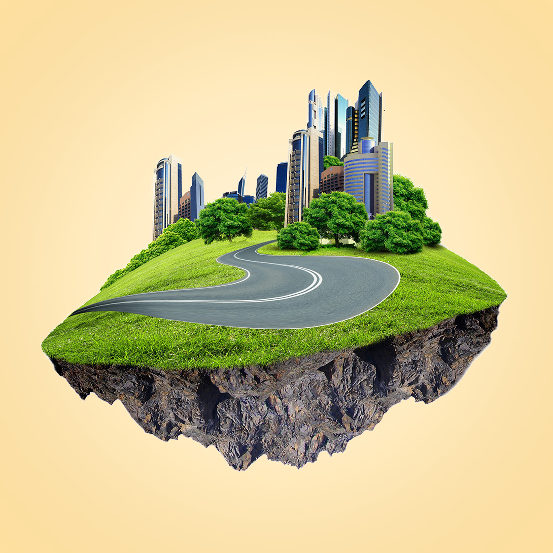Illustration av Citymakadam/kolmakadam 