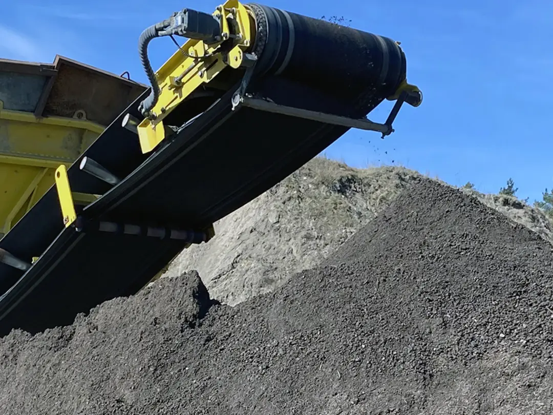 Anläggningsjord under produktion